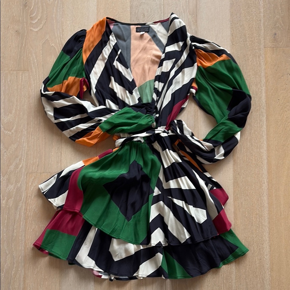 Colorful Geometric Pattern Dress